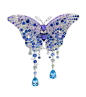 在众多珠宝品牌中对蝴蝶最情有独钟的非梵克雅宝(Van Cleef & Arpels)莫属，在它百来年的历史中飞出过无数只各式各样的蝴蝶，可以说是只有你想不到的，没有Van Cleef & Arpels没做过的蝴蝶式样。它的Butterfly系列尝试了各种宝石镶嵌与新颖材质，Envol系列则完全用纯白色的钻石做成各类蝴蝶形状，还有Butterfly and Leaf系列顾名思义讲述了蝴蝶与树叶之间的爱恋。 
