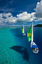 [蓝色的漂浮之梦] 波利尼西亚的赖阿特亚岛海滩，蓝色的漂浮之梦！