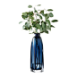 Discover the LSA International Taffeta Vase - Sapphire Blue - 38cm at Amara