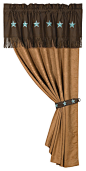 Embroidered Star Curtain southwestern-curtains