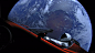 Car Orbiting Earth 
Credit: SpaceX
Explanation: Last week, a car orbited the Earth. The car, created by humans and robots on the Earth, was launched by the SpaceX Company to demonstrate the ability of its Falcon Heavy Rocket to place spacecraft out in the