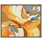 An abstract use of gorgeous, rich color, this contemporary canvas wall art features an understated, complementing frame.: 