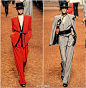 Hermès S/S 2011｜老顽童Jean Paul Gaultier 之于Hermès 设计生涯的最后一季，回归品牌DNA里的马术文化～马场，马具，骑马装，奢华水晶灯下花式马术开场，皮装裹身的女骑士挥舞着马鞭，个个似女王一般霸道潇洒～Gaultier时代的爱马仕就是永远不缺少质感和味道，此季之后逐渐变得各种枯燥乏味～