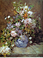 (Pierre-Auguste Renoir , Spring bouquet 1866, oil painting reproductions