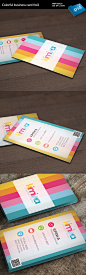 Colorful business card on Behance