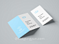 折叠样式名片设计贴图展示样机PSD模版 Folded business card mockup / 90x50 mm :  
