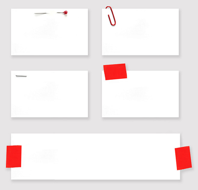 5张卡纸张贴效果高清图片，素材格式：PS...