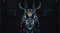 Cyberpunk Cyborg girl robot