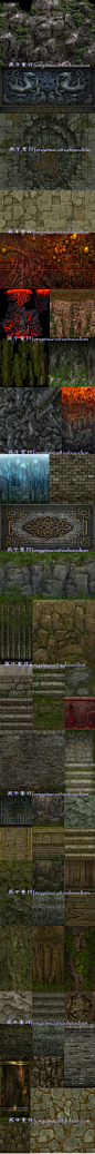 游戏美术资源 笑傲江湖 手绘写实 游戏场景地表贴图全套贴图素材-淘宝网
