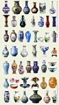 古典陶瓷花瓶psd分层素材 古典花瓶 青花瓷 古代文物 瓷器文化 psd素材下载