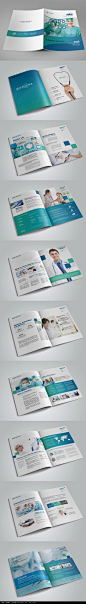 医院形象医疗器械生物科技公司画册版式PSD素材下载_企业画册|宣传画册设计图片