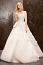 white by vera wang fall 2012 off white strapless ball gown wedding dress