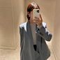 Photo shared by 주미룩 on April 29, 2024 tagging @lowclassic_seoul, and @midnightmoment_official. May be an image of 1 person, duffle coat, overcoat, blazer, jacket and suit.