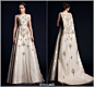 Krikor Jabotian S/S 2015┃就是之前有介绍过的那个师从Elie Saab,每条裙都不计成本的运用大量人力物力精工细造而成的贵族礼服品牌的最新系列...美不胜收的蕾丝刺绣以及背部设计的霸气璀璨令人瞬间迷醉，设计师心中倒也是不存在所谓的公主或仙女，从始至终都只为"女皇"而造衣.....