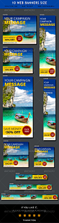 Travel Web Ad Banners - Banners & Ads Web Elements