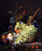 18世纪荷兰著名花卉画家Jan van Huysum（1682-1749)在欧洲声望很高，其画作也被人们广为临摹。