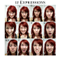 12 Expressions by Oleander04