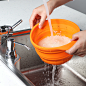 法国stylor/花色 纳米硅胶多功能便携可折叠洗菜盆 洗菜沥水盆