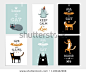 Vector set of motivating posters with cats. life is better with the cat. keep calm and love the cat, home is where the cat
