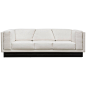 NUAGE SOFA - Modern Asymmetrical Sofa in Antique Velvet For Sale at 1stdibs
