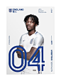 England U21足球队品牌视觉设计 ​​​​