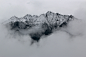 General 5472x3648 mountain top nature landscape snowy mountain clouds gray mist snow