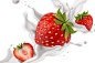 草莓酸奶 膳食营养 香浓牛奶 饮料海报设计AI ti046037586