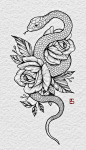 【图片】蛇，纹身手稿分享【广州纹身吧】_百度贴吧