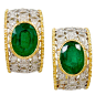 M. BUCCELLATI  Diamond and Emerald Ear Clips@北坤人素材