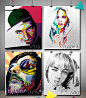 Wedha pop-art portait WPAP : Some works created in 2015 by Sereda Aleksandr hashtags: #comicbook #deadpool #superheroes #ironman #hulk #thing #magneto #nightcrawler #colossus #nick fury #gambit #hawkeye #avengers #iceman #fantastic #mystique #silver surfe