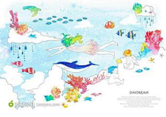控制不住的小情绪采集到设计欣赏—海底世界插画