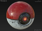"Realistic" Pokeball, Justin Meisse : While doing some material studies in Substance Painter I realized my test model looked like a Pokeball so I decided to go all the way.