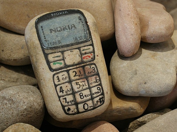 手机—原创手绘石头