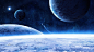 blue outer space planets spacescape space Cosmo - Wallpaper (#2920423) / Wallbase.cc