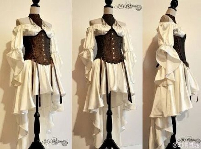 法国myoppa中世纪复古洋装裙子 哥特...