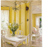 Sweet yellow dining room! | YELLOW Country Cottage! | Pinterest
