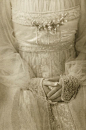 +~+~ Antique Photograph ~+~+  Detail from exquisite antique wedding dress.