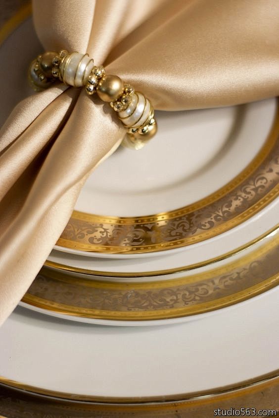 Gold Napkin Ring and...