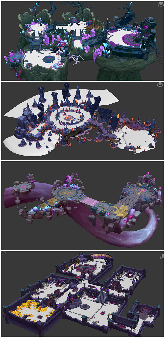 日韩卡通Q版动作冒险类手绘场景3D模型 ...