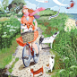 【英国画家Stephanie Lambourne作品】—— 'On Her Bike' 