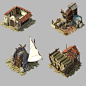 Cancelled Pirates Game, Andrew Westwood : Some environments I did for a cancelled mobile app strategy pirates game.