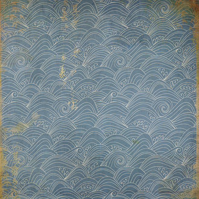日式传统复古海浪图案