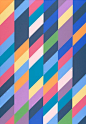 Pastel-y diagonals, Bridget Riley.