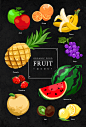 新鲜水果 美食餐饮 西式美食  手绘食品插图插画设计PSD tid315t000037