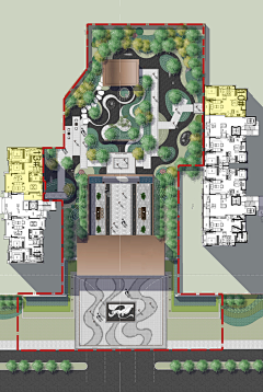 王先森-景观规划师采集到A-景观-总平-示范区、售楼部