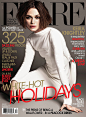 Keira Knightley Wears Winter White for Flare’s December 2012 Cover