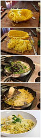 Baked Spaghetti Squash with Garlic and Butter