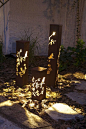 'Birds on branches' Corten Outdoor Lighting - Kuş Desenli Corten Metal Aydınlatma: 