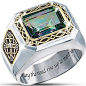 Mystic Topaz Men's Ring: The Legend Of Ireland