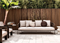 Modular sofa / contemporary / outdoor / fabric - INDIANA - Minotti